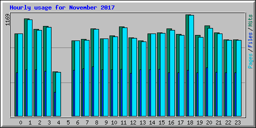 Hourly usage for November 2017